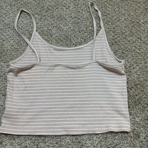 Ribbed stripped tank top